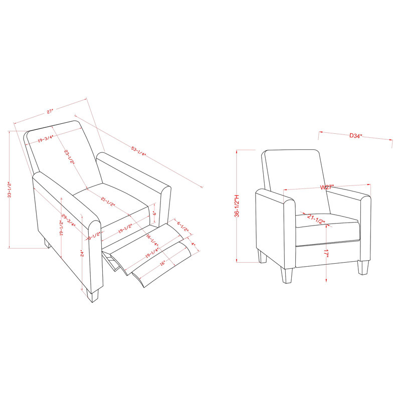 Latitude Run® Mulvane Upholstered Recliner Wayfair